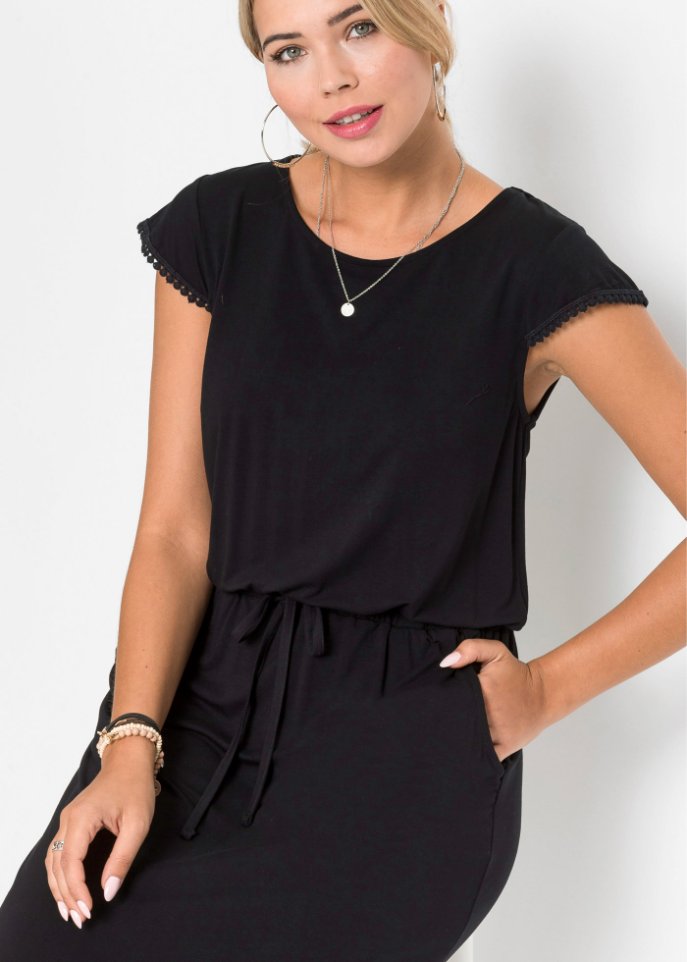 Midi-Jerseykleid aus nachhaltiger Viskose