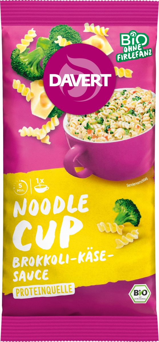 Fertiggericht, Noodle Cup mit Brokkoli-Käse-Sauce, No.2, 64 g