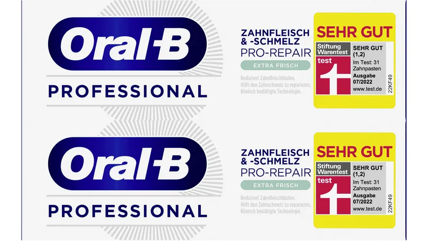 Oral-B Professional Zahnfleisch & -schmelz Pro-Repair extra frisch Doppelpack 150 ml