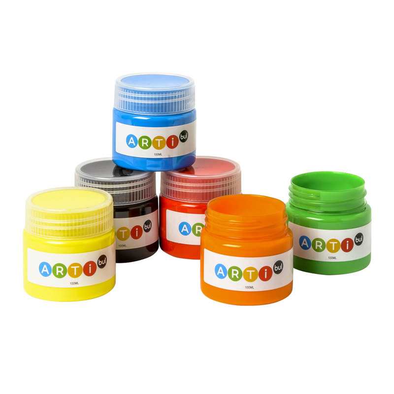 6 pots de peinture à doigts Oxybul
