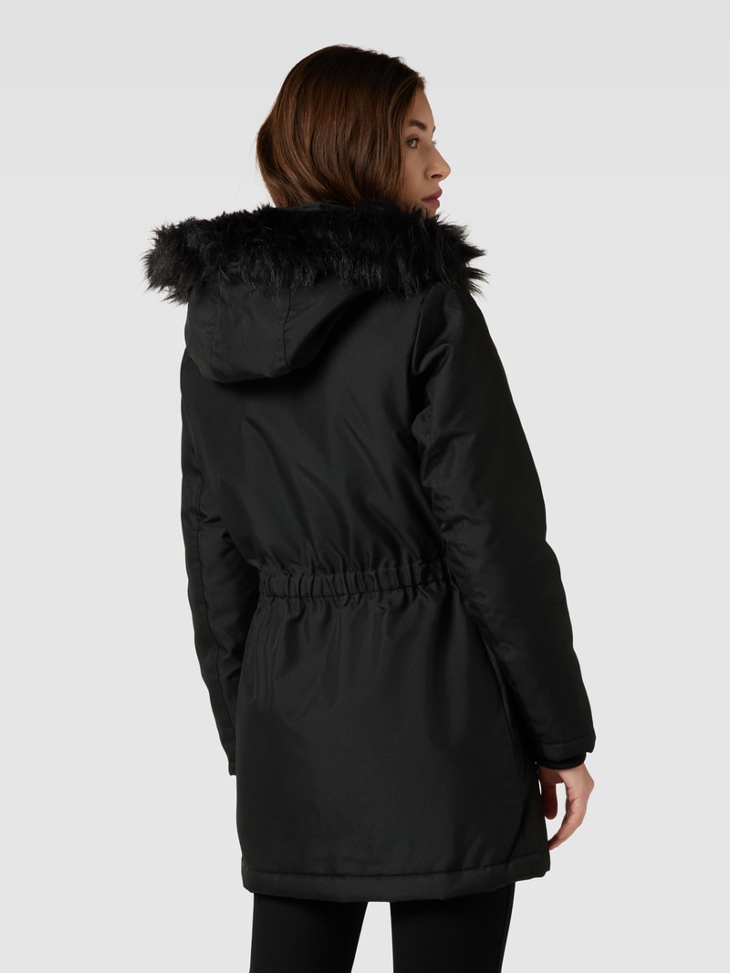 Parka mit Kunstfell Modell 'IRIS' in schwarz