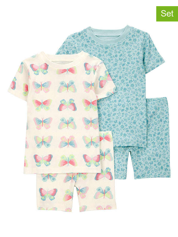carter's 2er-Set: Pyjamas in Hellblau/ Creme günstig kaufen