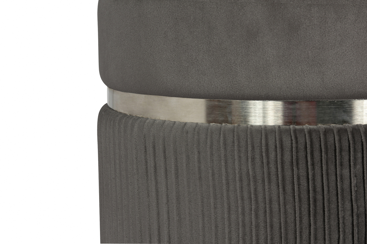 Kayoom Hocker Zora 325 2er-Set Grau / Silber