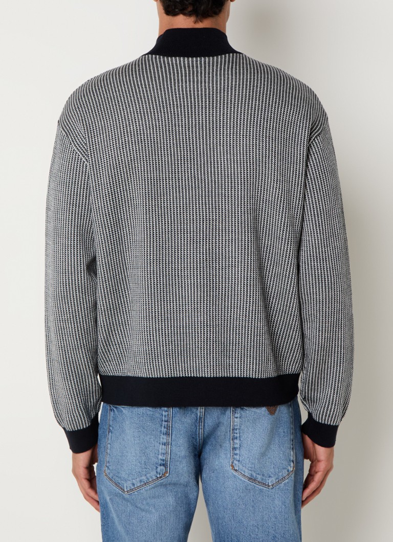 Emporio Armani  Fijngebreide pullover van scheerwol met ingebreid patroon