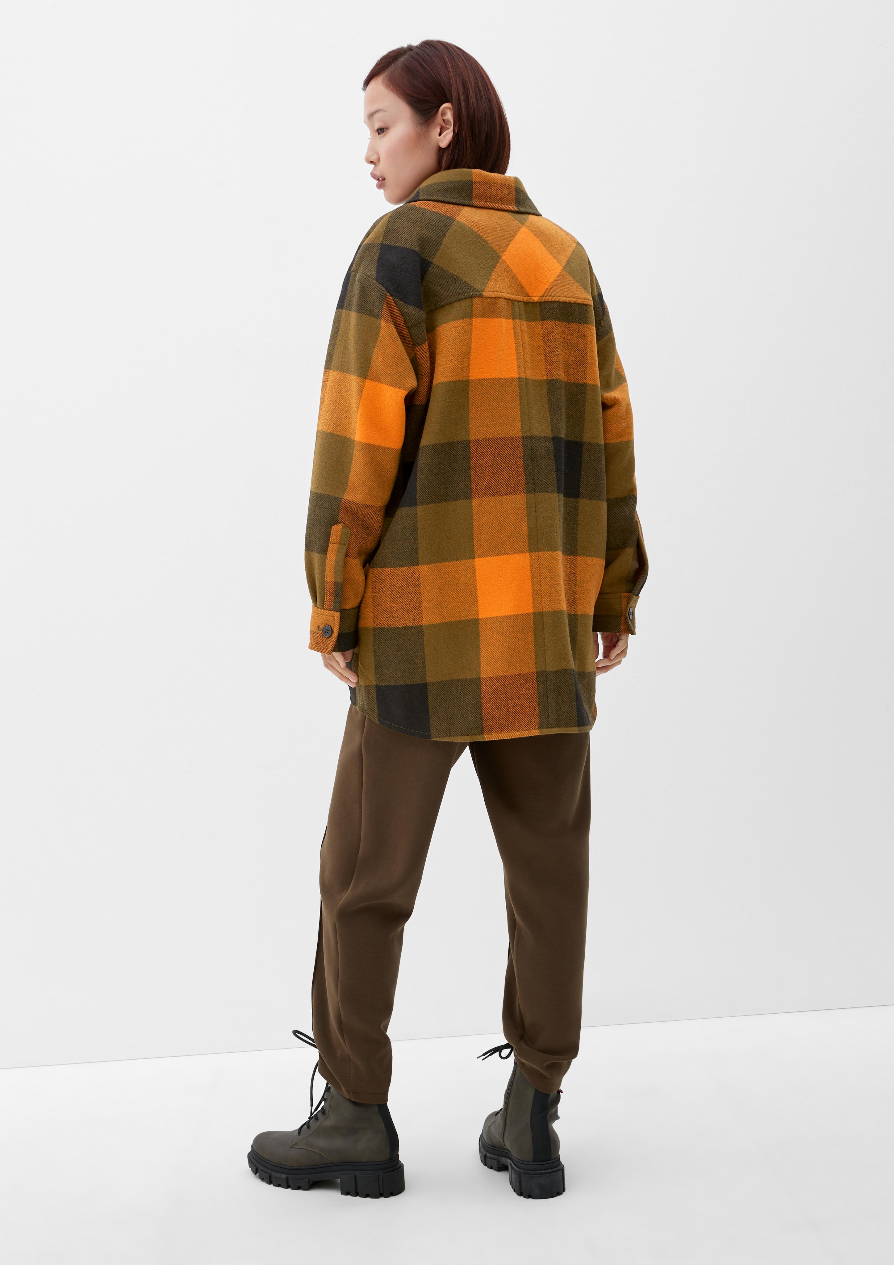 Kariertes Overshirt aus Wollmix  2125001-79N0