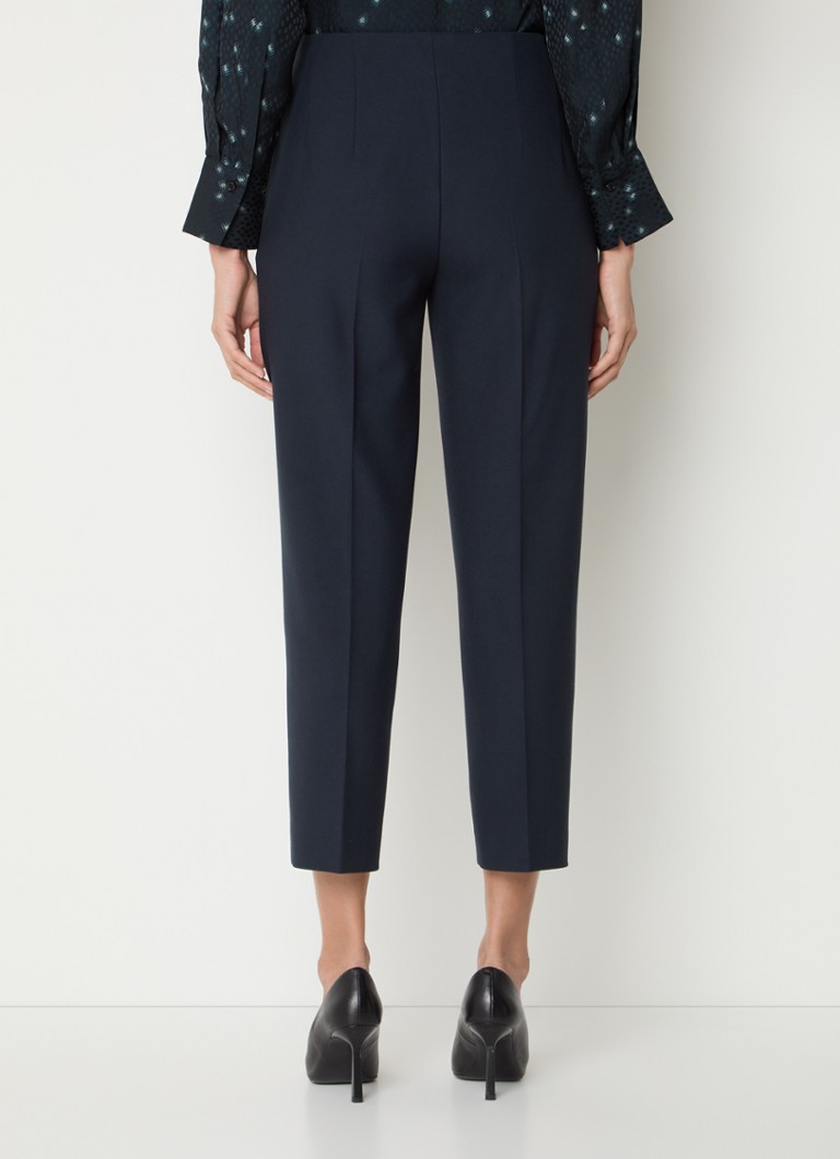 Calça cropped HUGO BOSS de cintura média e corte afunilado com bolsos laterais.