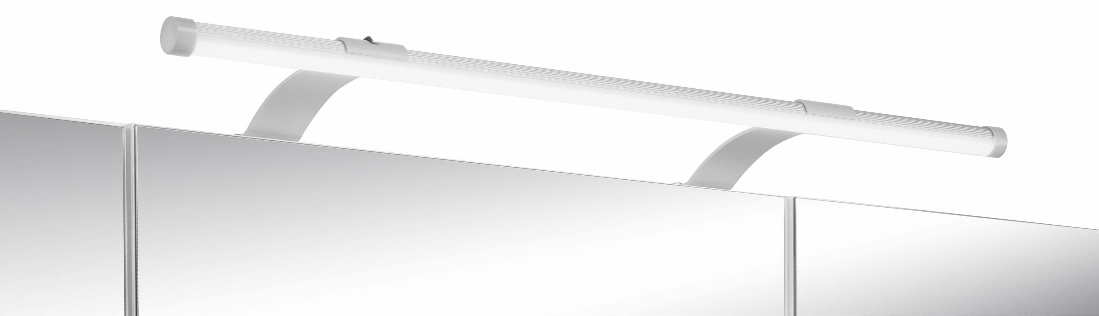 Schildmeyer Spiegelschrank Dorina Breite 120 cm, 3-türig, LED-Beleuchtung, Schalter-/Steckdosenbox