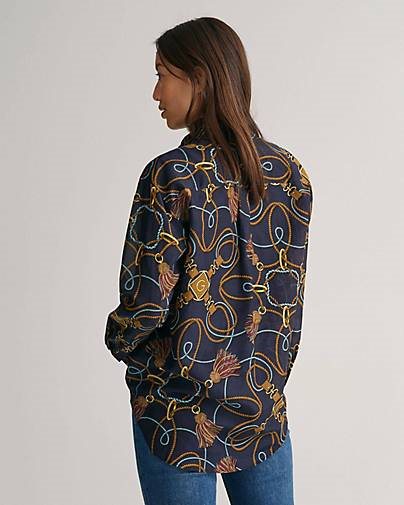GANT Damen Bluse ROPE mit Seide Relaxed Fit