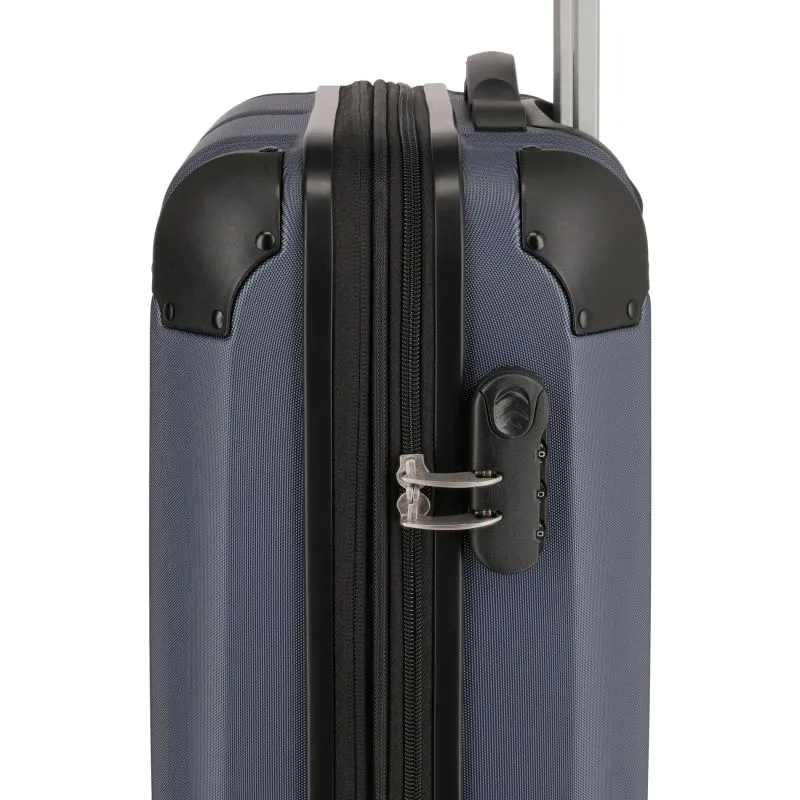 Travelite CITY Trolley S (55cm) mit 4 Rollen (erweiterbar) - Marine