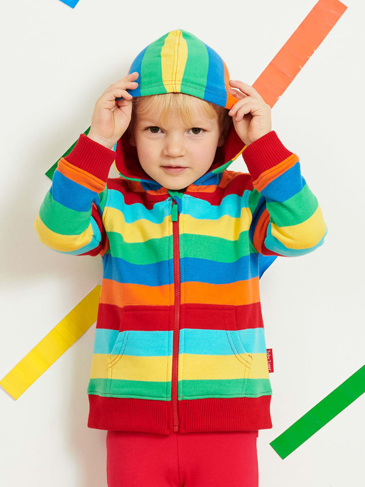 Toby Tiger Sweatjacke in Rot/ Bunt günstig kaufen