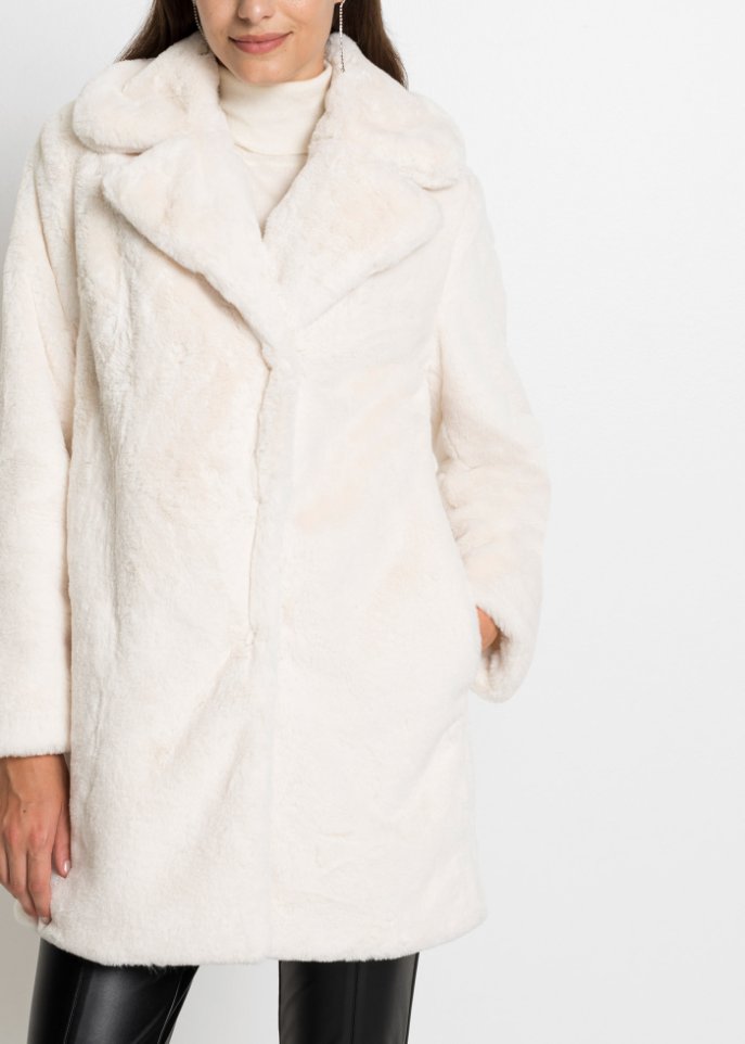 Kuschel-Longjacke aus Fellimitat
