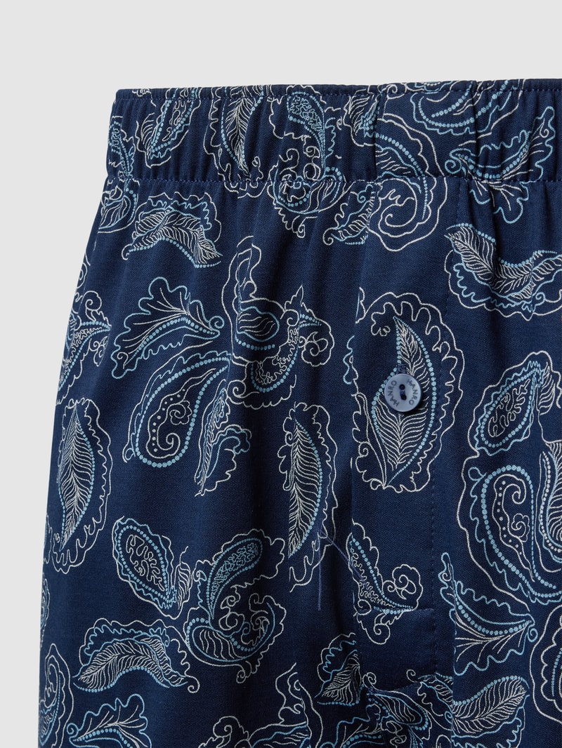 Boxershorts mit Allover-Muster Modell 'Fancy Jersey Boxer' in dunkelblau