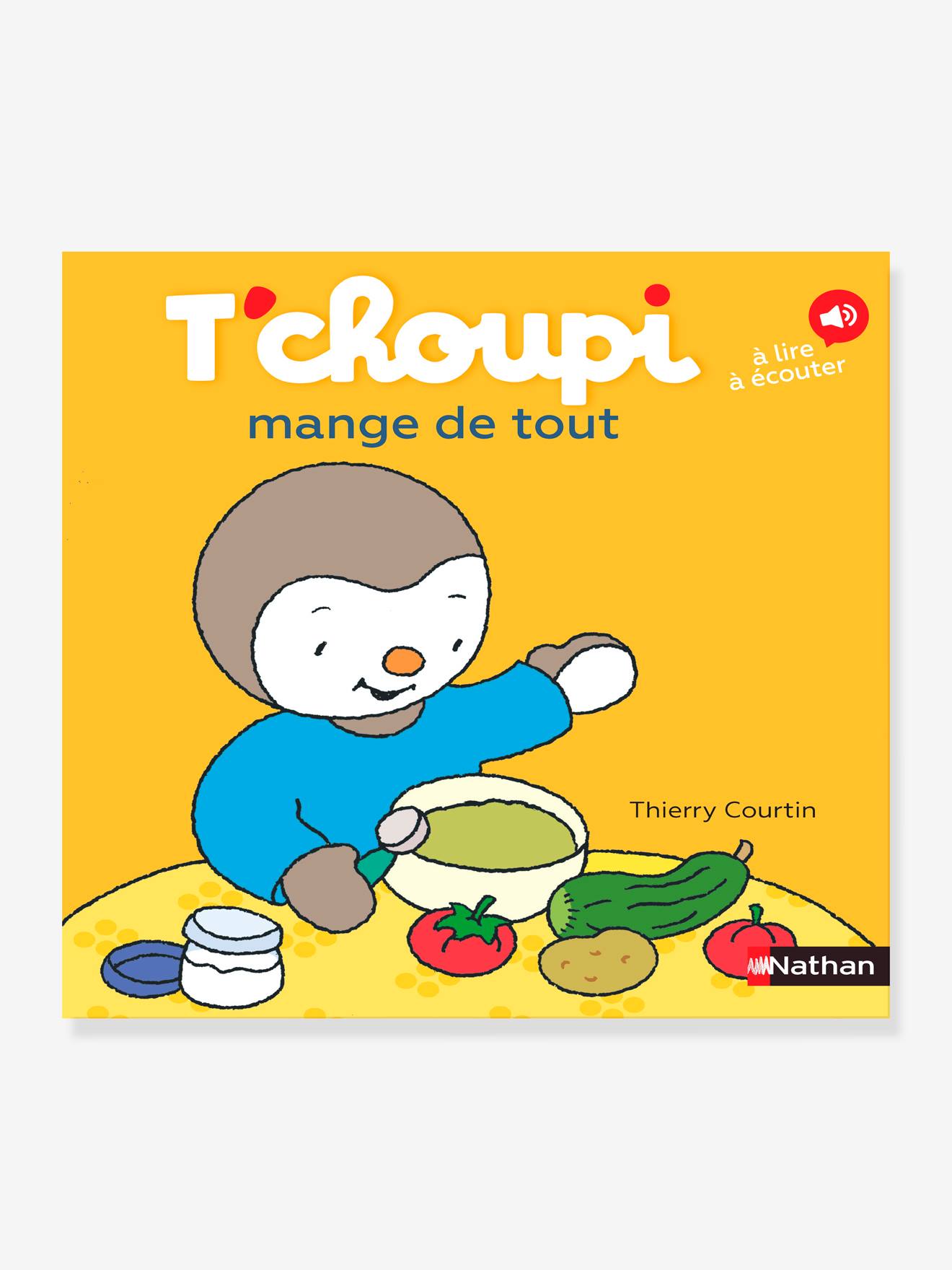 T'choupi mange de tout NATHAN jaune