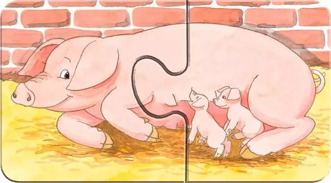 Kinderpuzzle ab 2 Jahren - Auf dem Bauernhof - 2 Teile