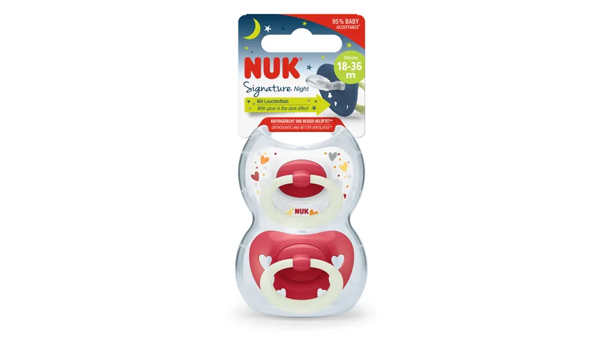 NUK Schnuller Signature Night Silikon 18-36 Monate