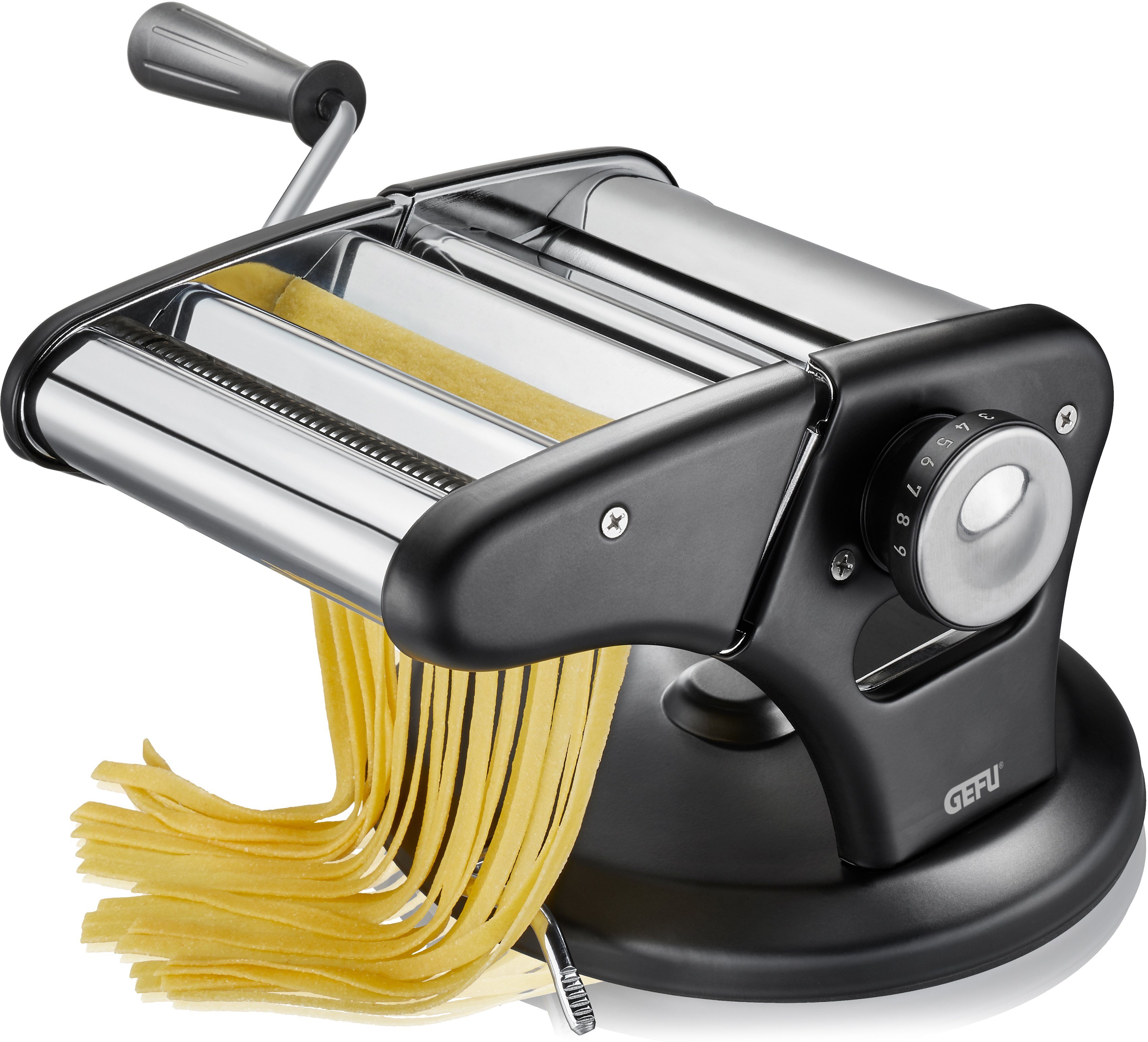 GEFU Nudelmaschine PASTA PERFETTA EXCEL, Präzisionswalzen aus Leichtmetall für puren Pastageschmack, Edelstahl