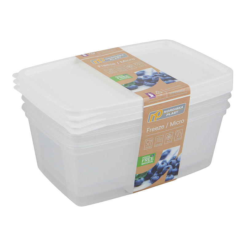 Cuisine Frys/kjøl-boks 3x0,8 l fossilfri hvit