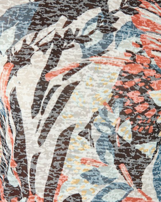 Tee-shirt manches courtes maille dévorée imprimée