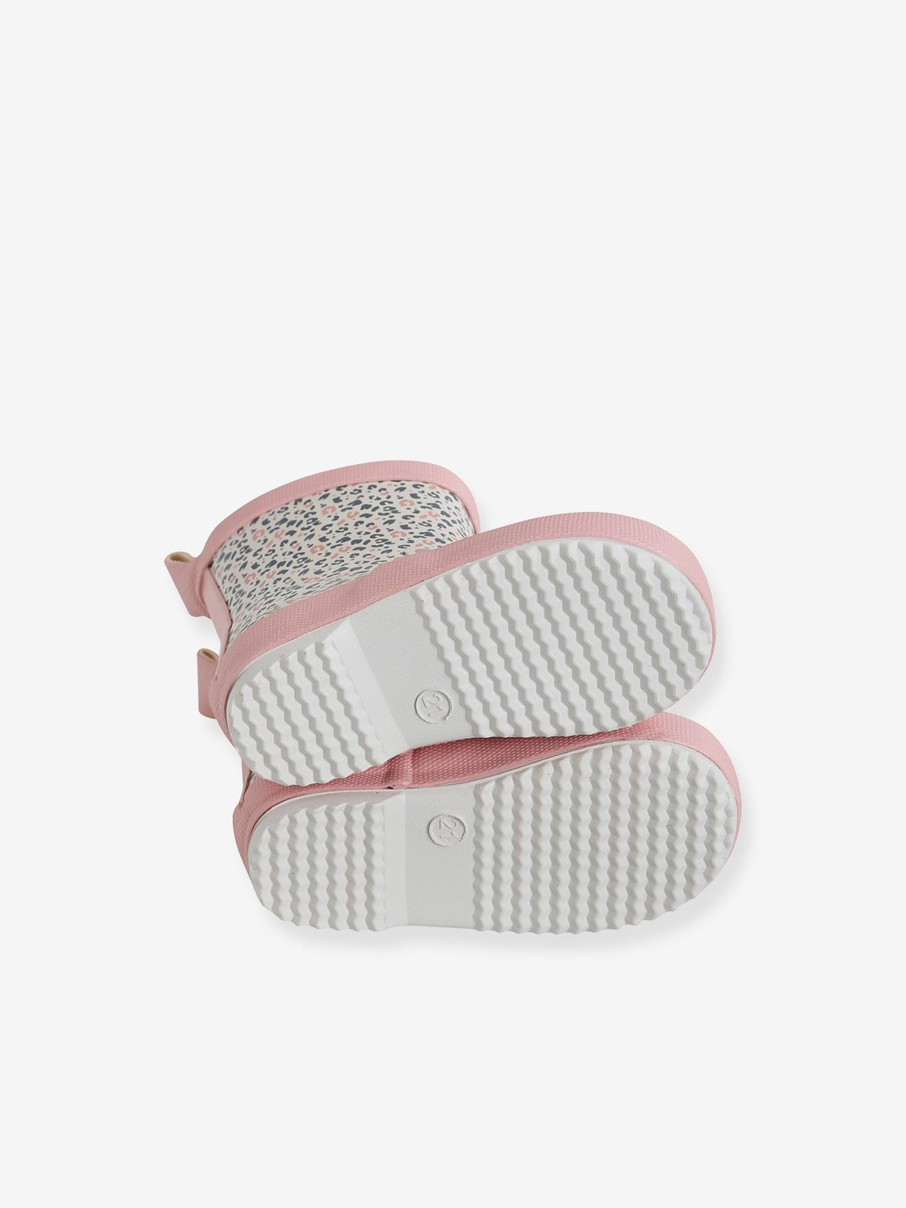Bottes de pluie bébé fille en caoutchouc blanc
