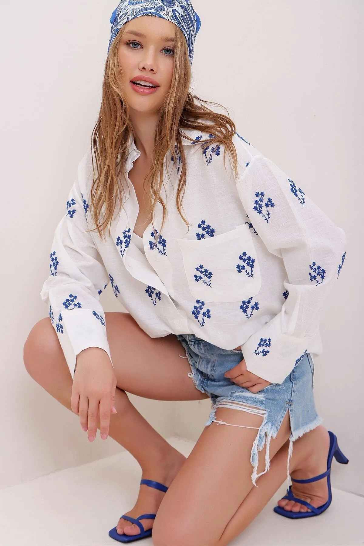 Trend Alaçatı Stili  Hemd - Weiß - Regular Fit
