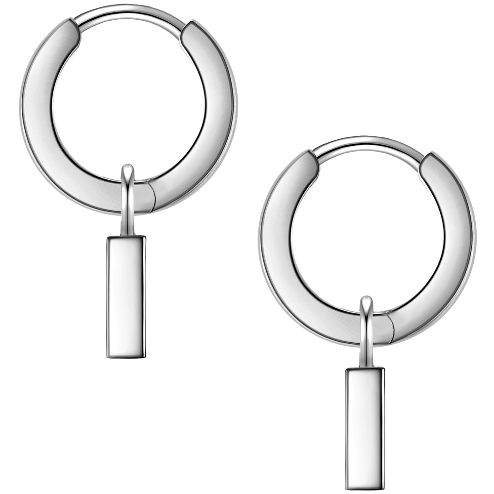 Glanzstücke München Créoles en argent Argent sterling Oxyde de zirconium (CZ) en Argent Boucles d'oreilles
