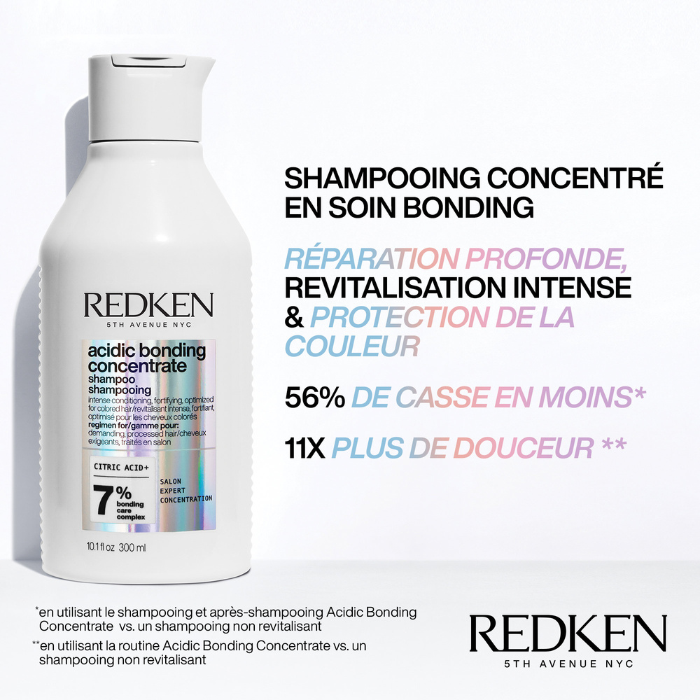 Redken Acidic Bonding Concentrate Shampoing concentré en soin bonding pour tous types et textures de cheveux.