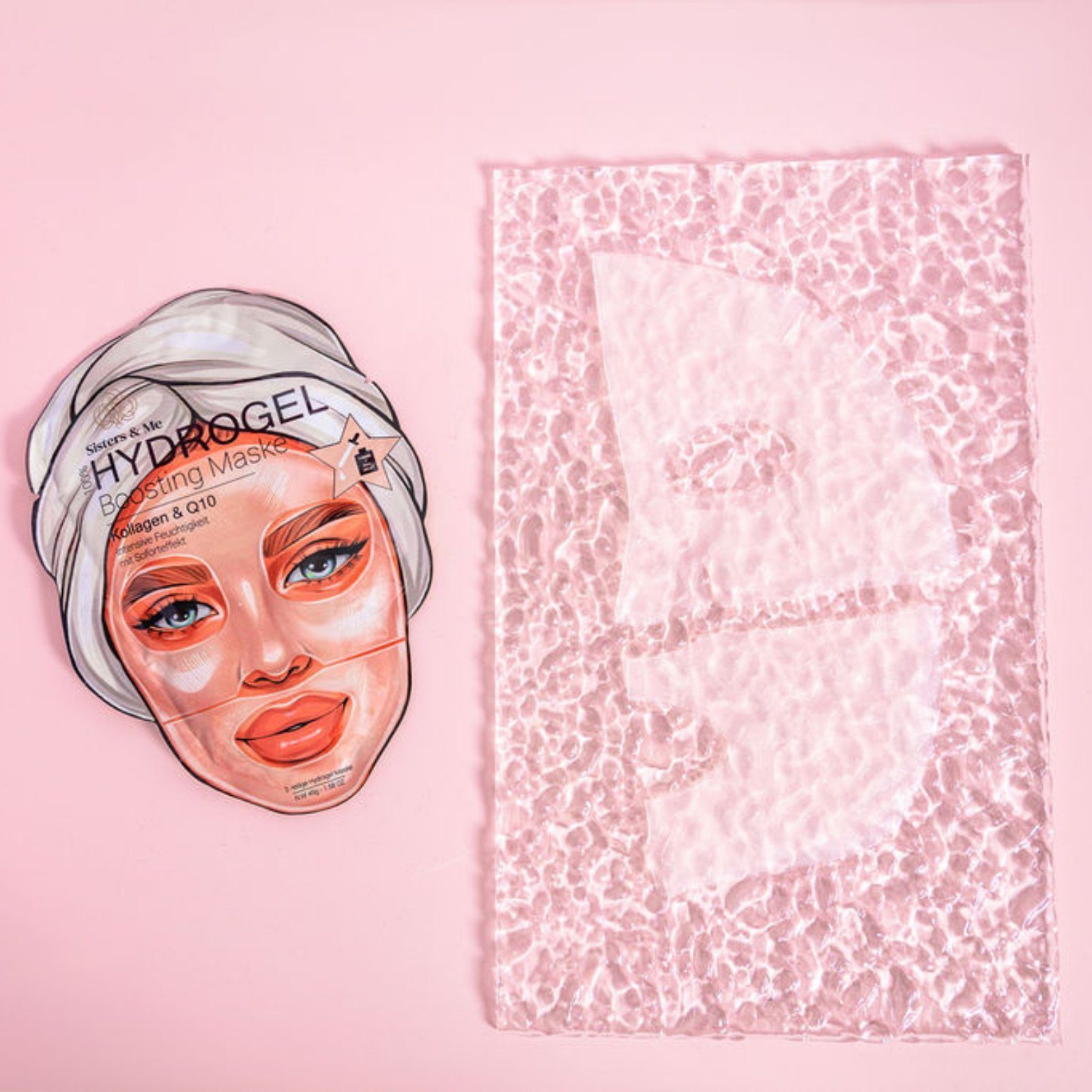 Sisters & Me Gesichtsmaske 5x Sisters & Me Hydrogel 100 % Feuchtigkeitsmaske, 5-tlg.