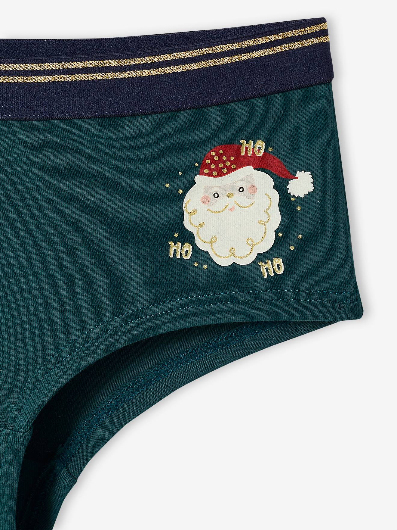 Lot de 3 shorties Noël fille rouge