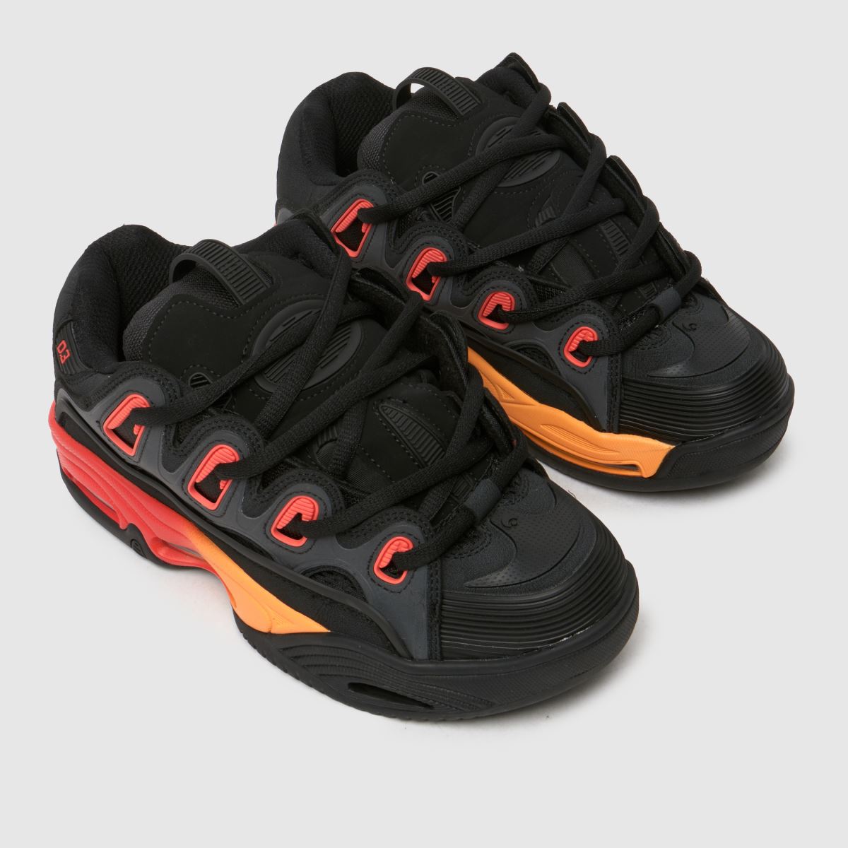 OSIRIS d3 2001 sportcipő fekete és narancssárga színben