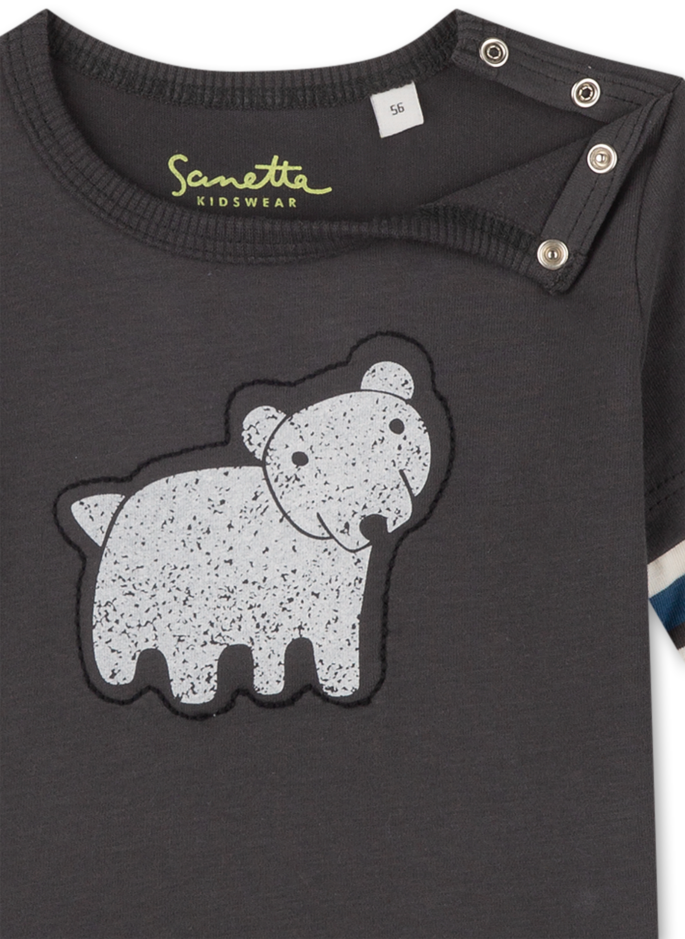 Jungen-Shirt langarm Dunkelgrau