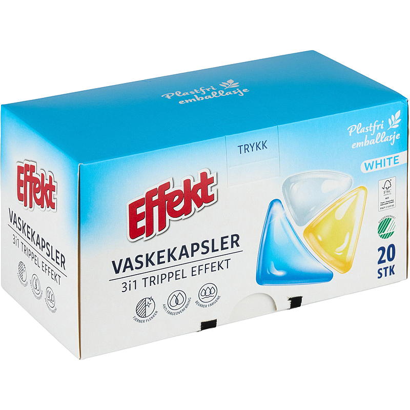 Effekt Vaskekapsler 20 stk hvit Effekt