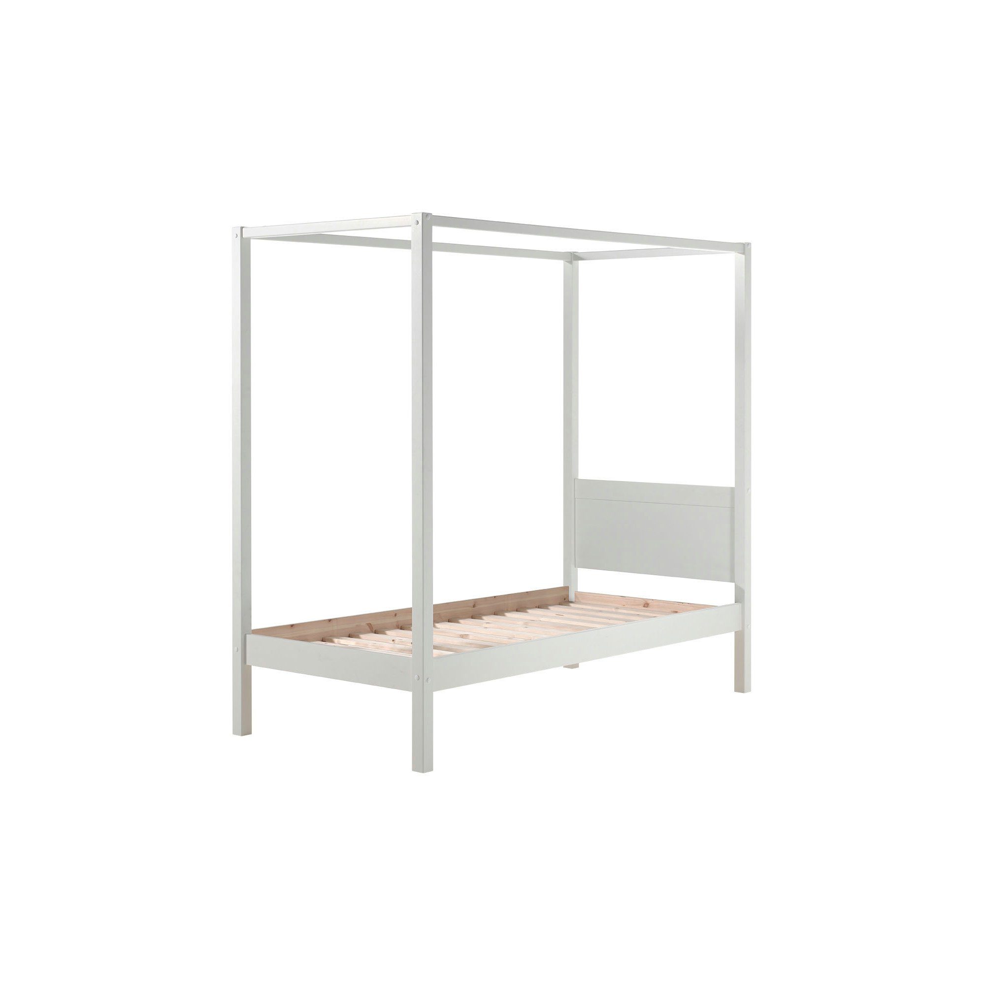 Kindermöbel 24 Himmelbett Leonore inkl. Rolllattenrost Kiefer