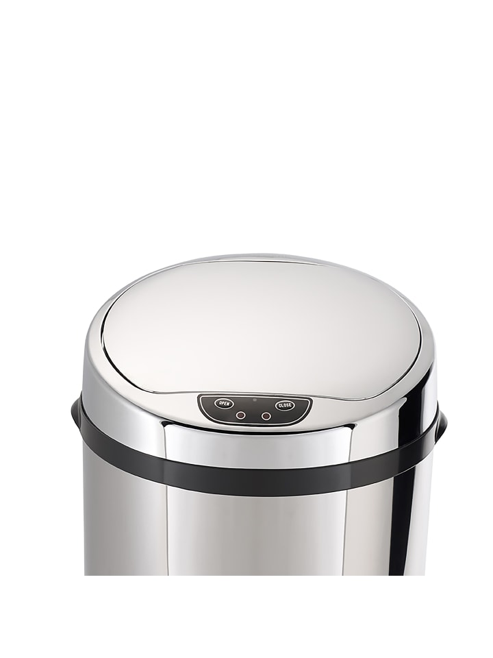 Echtwerk Edelstahl Abfalleimer mit Sensor 42 l in Silber günstig kaufen onesize