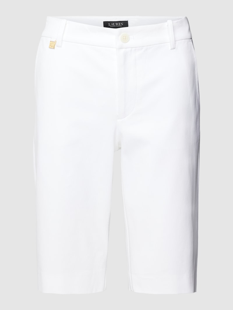 Bermudas mit Label-Detail Modell 'REALEEN' in weiß