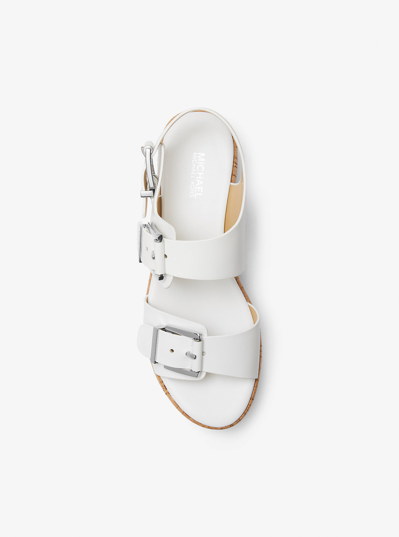 Colby skinn plateform sandal - OPTISK HVIT