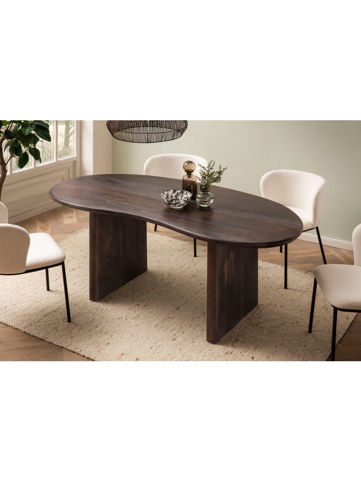 KADIMA DESIGN Esszimmertisch 180x90x75 cm Akazie Massivholz Dunkelbraun Esstisch in Braun günstig kaufen onesize