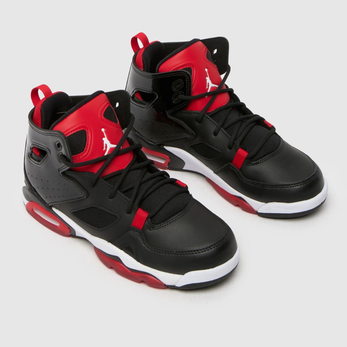 Nike Jordan svarta & röda Flight Club 91 pojkar/ungdomsskor