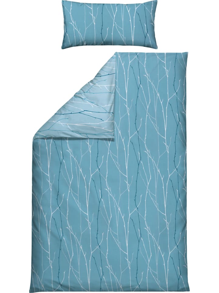 REDBEST Microfaser-Satin, Microfaser Wendebettwäsche in blau günstig kaufen