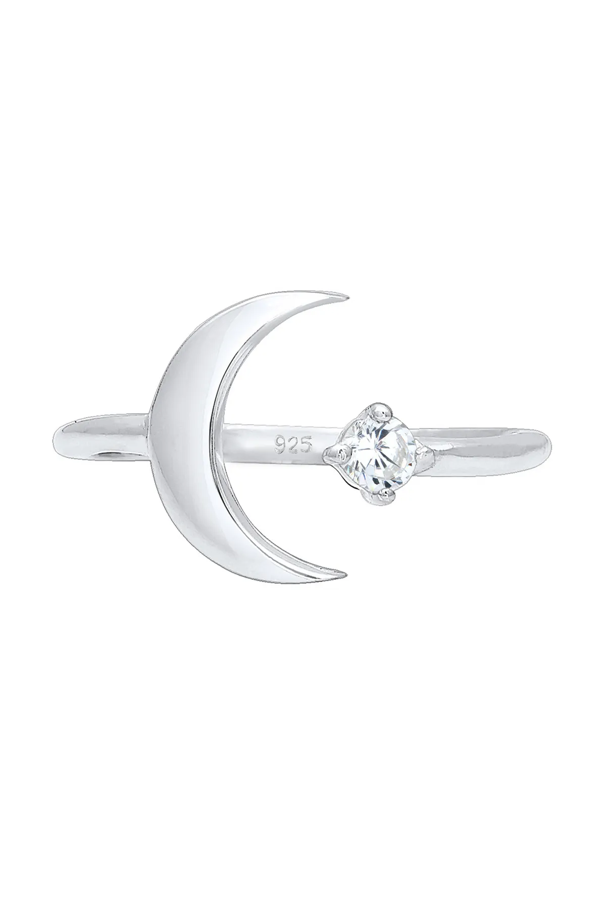 ELLI  Ring Halbmond Astro Offen Zirkonia 925 Sterling Silber