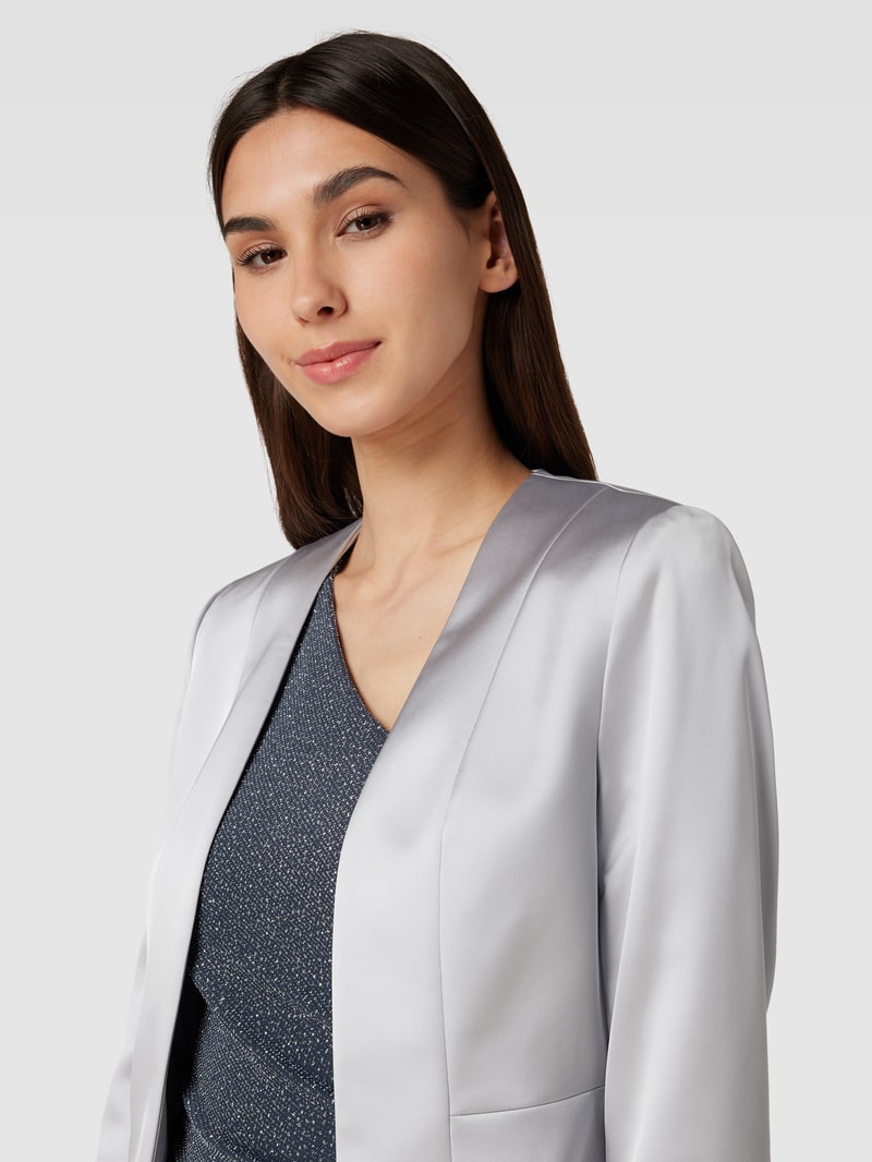 Cocktailjacke mit Effektgarn in hellgrau