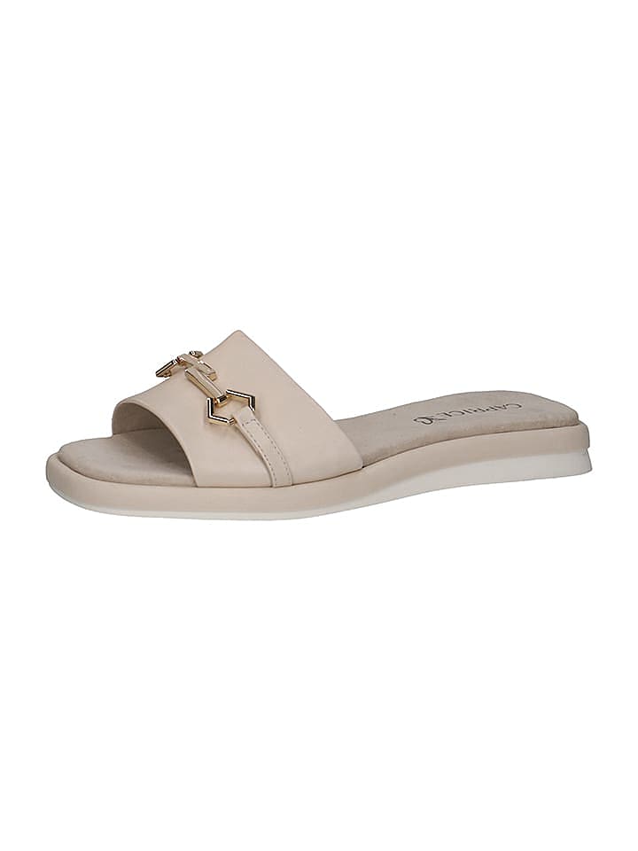 Caprice Leder-Pantoletten in Beige günstig kaufen 41