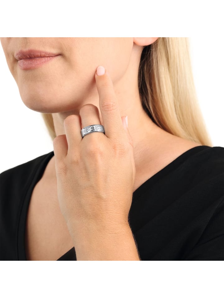 Amor Ring Edelstahl in Silber günstig kaufen