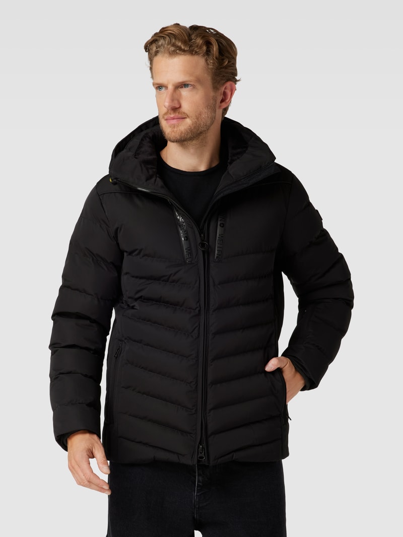Funktionsjacke mit Zweiwege-Reißverschluss Modell 'CARMENERE' in schwarz