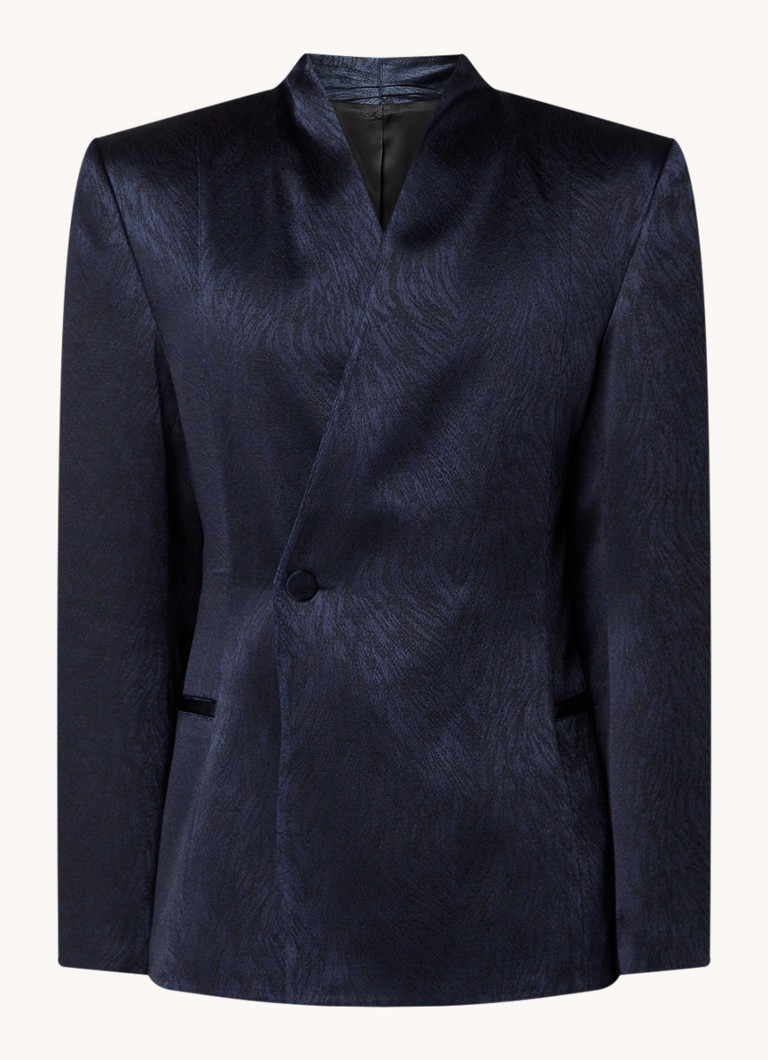 Louis Gabriel Nouchi Slim fit blazer in virgin wool blend with jacquard pattern