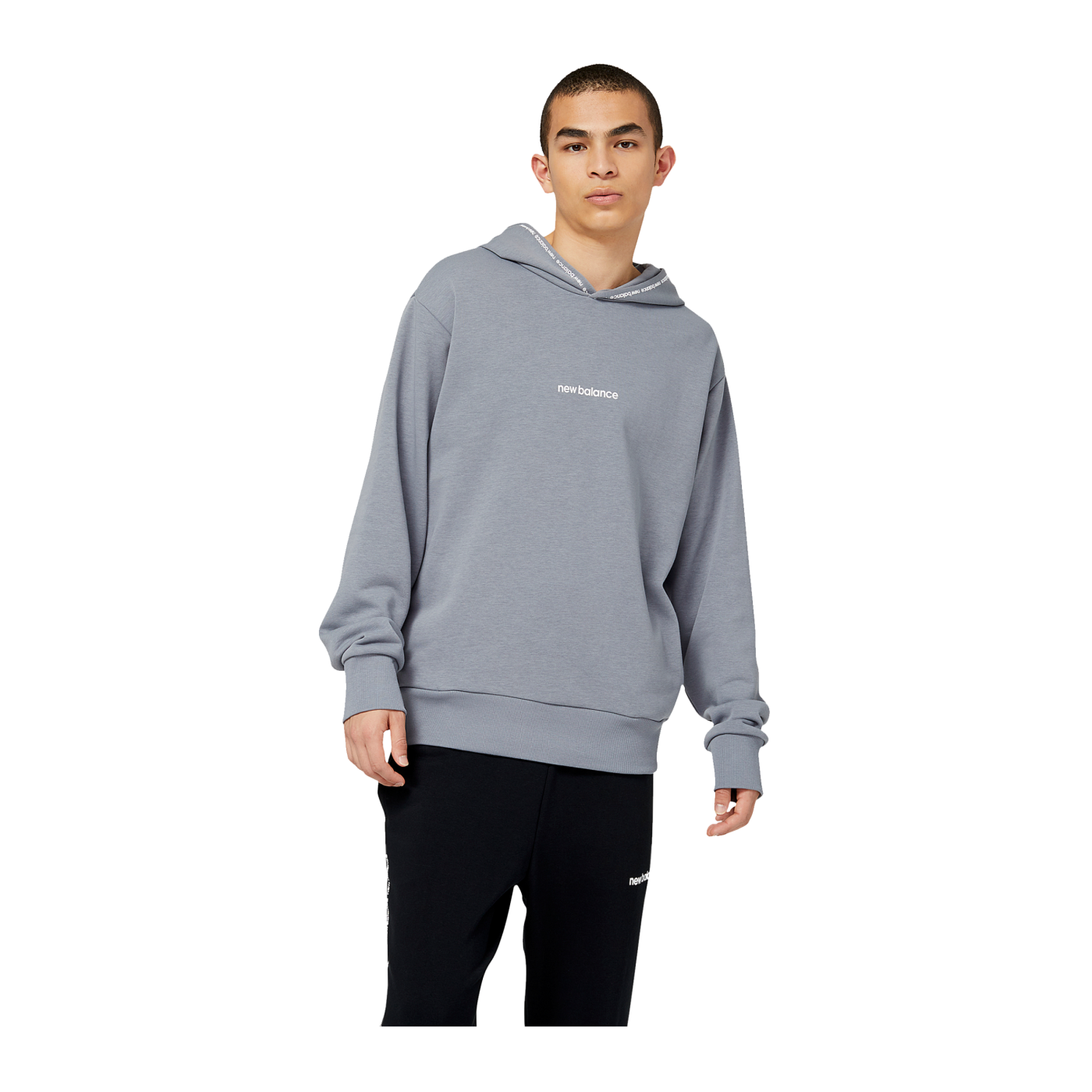 New Balance Essentials Fleece Hoody Grau FGNM