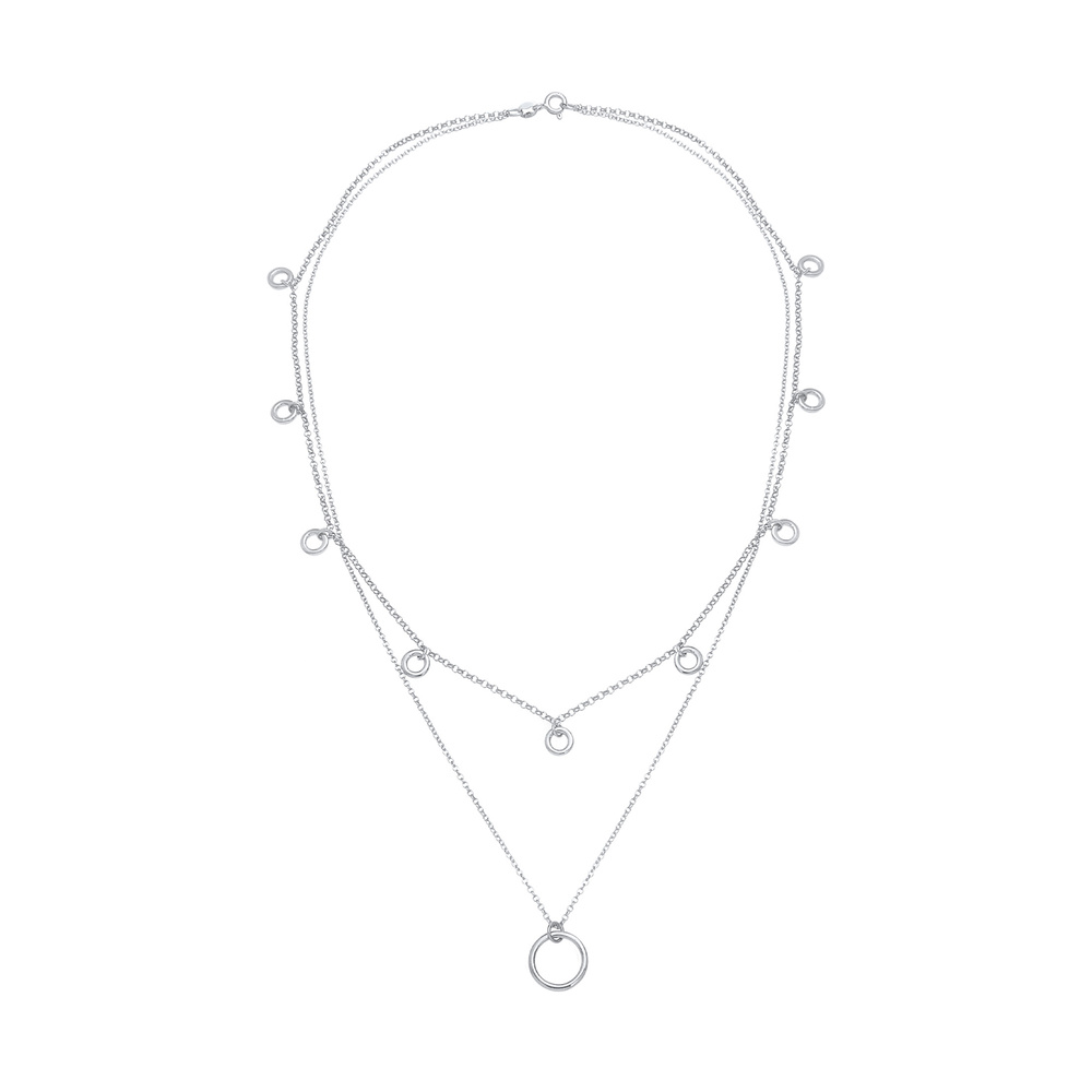 Elli Elli Collier pour dames Geo Design en 925/1000 argent massif collier
