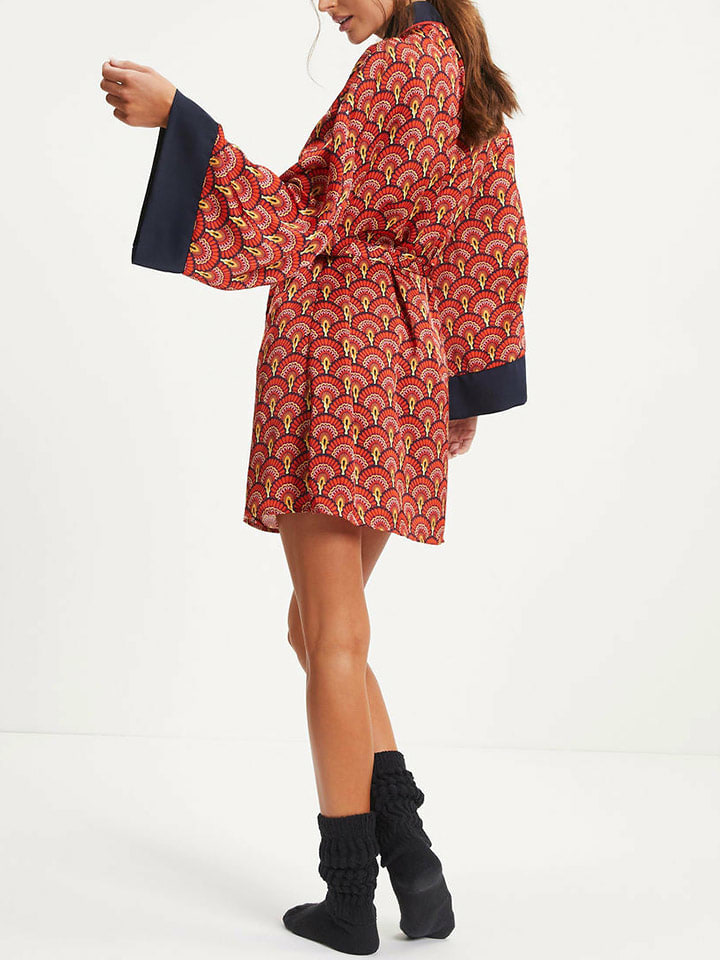 Milan Kiss Kimono in Dunkelblau/ Rot günstig kaufen