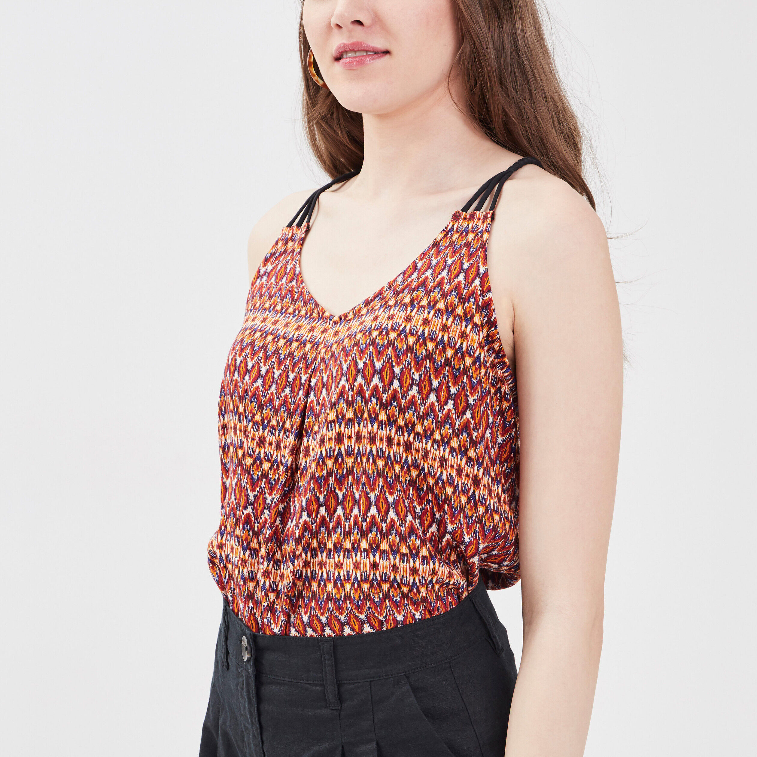 Blouse bretelles fines beige femme | Cache Cache