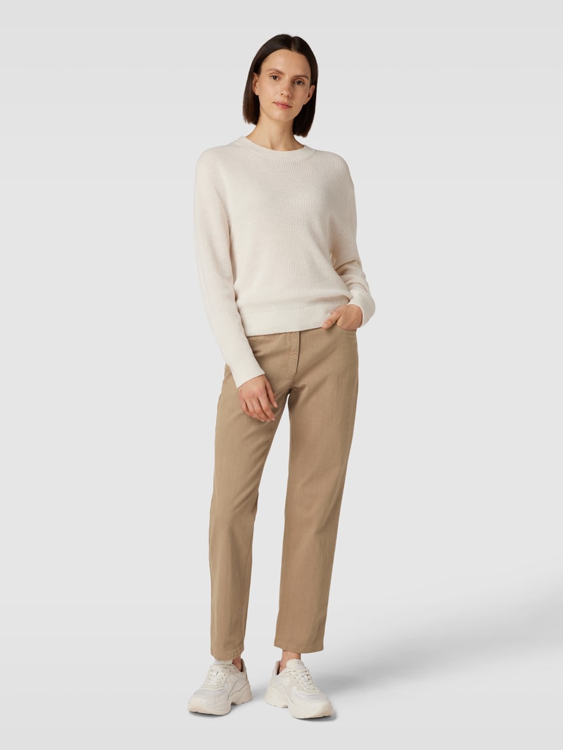 Straight Fit Jeans im 5-Pocket-Design Modell 'Greta' in beige