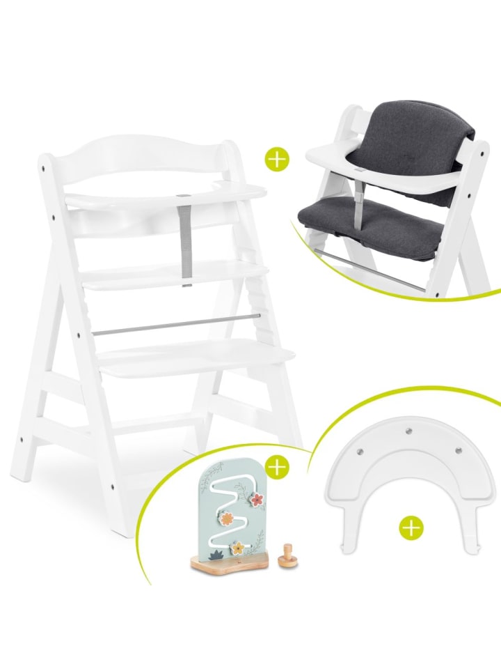 Hauck Hochstuhl Alpha Plus White im Sparset - inkl. in weiss günstig kaufen onesize